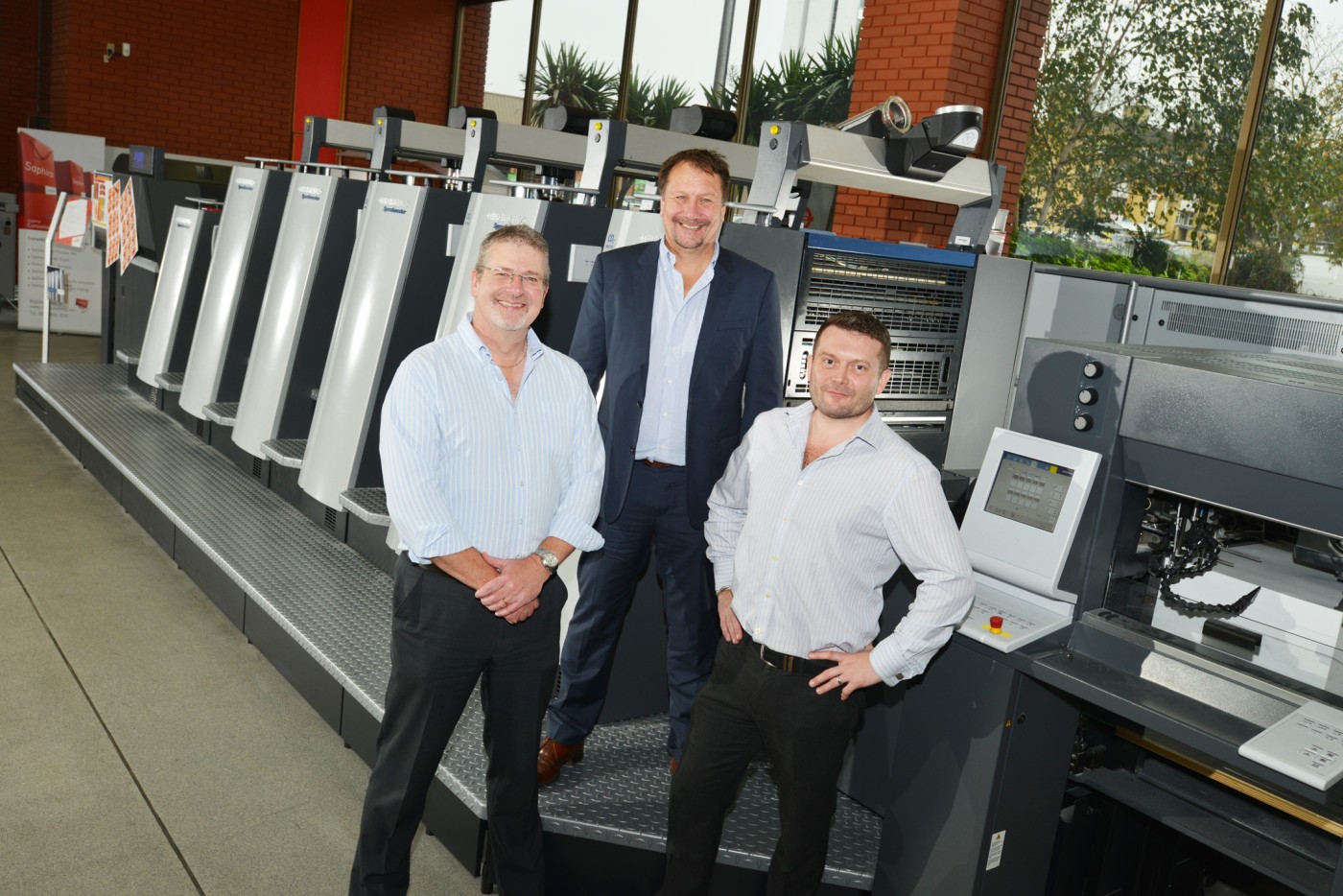 Rosehill_Press_l_to_r_-_sales_director_Jeff_Owens_managing_director_Martin_Horner_and_Christian_Chadwick_group_operations_director